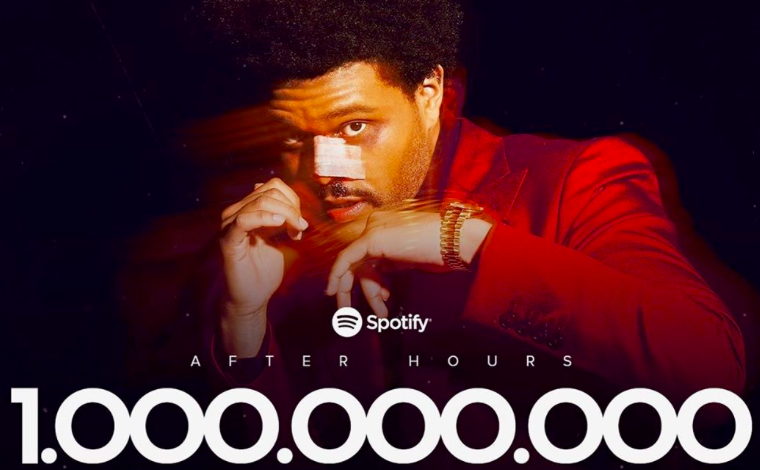 The Weekend After Hours Song Hits 1 Billion Streams On Spotify
